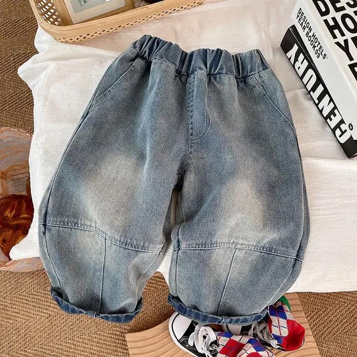 Printemps automne enfant en bas âge garçons Denim pantalon coton Animepattern Babys