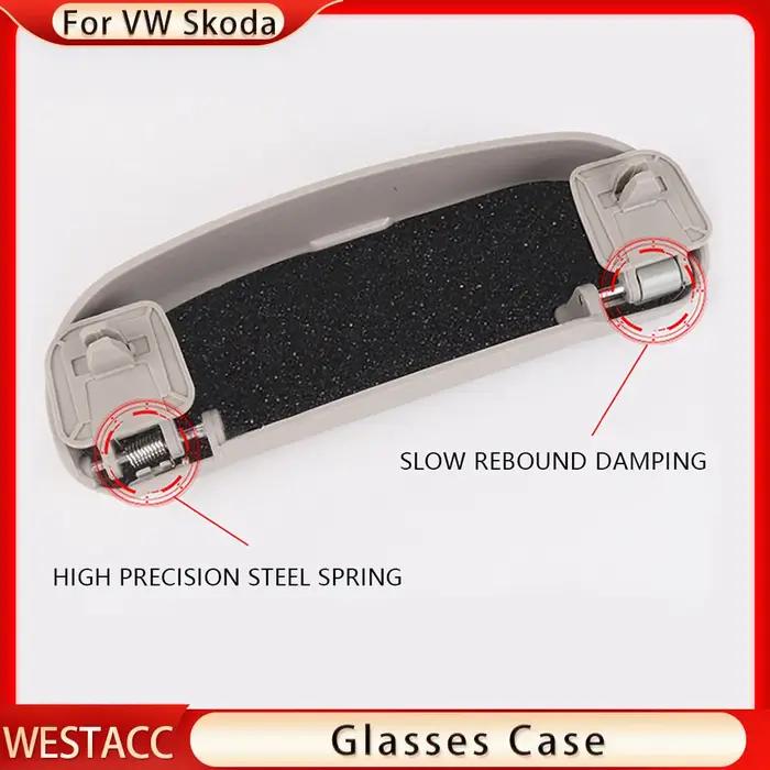 Porte-étui à lunettes de voiture en ABS, boîte de rangement pour lunettes de soleil, accessoires pou