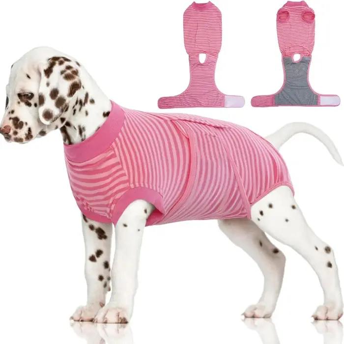 Récupération trempée pour chiens après chirurgie vêtement doux et respirant pour chiens grandes tailles confortable pour récupération et protection