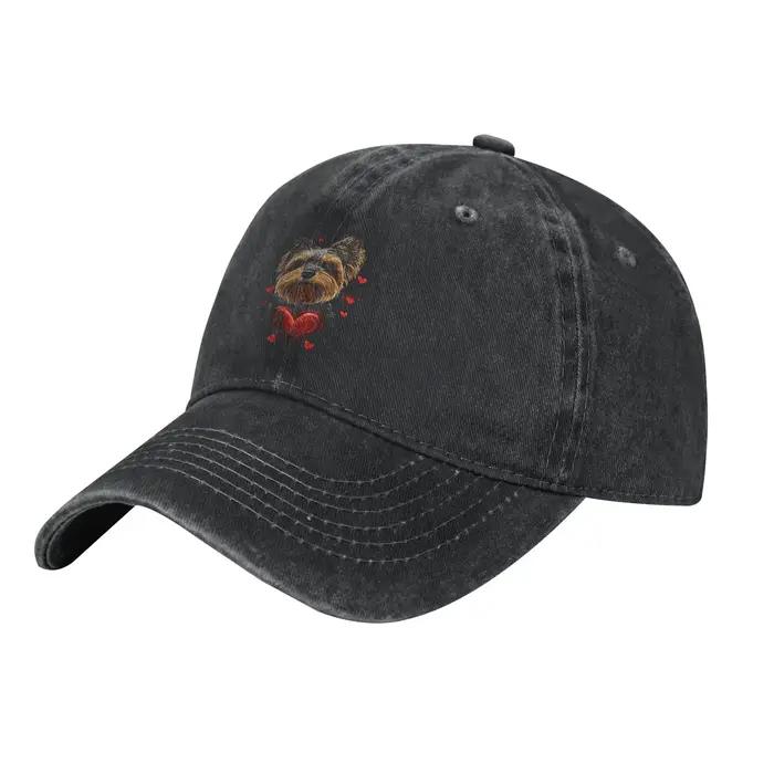 Casquette de baseball Yorkshire Terrier en coton pour homme et femme protection solaire extérieur quatre saisons