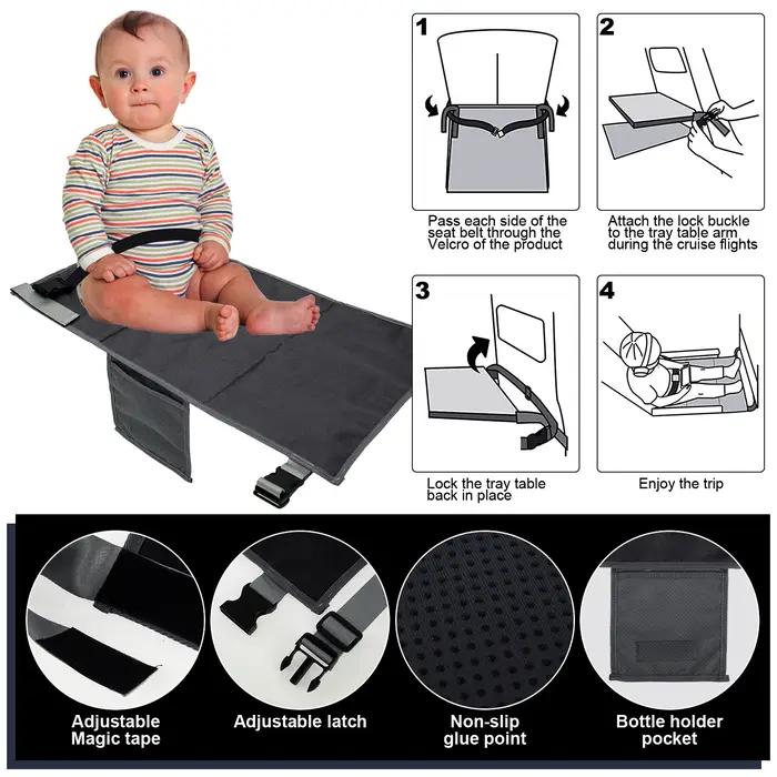 Lit d'avion de voyage pour enfants, pédales portables pour enfants, repose-pieds, hamac, repose-pied