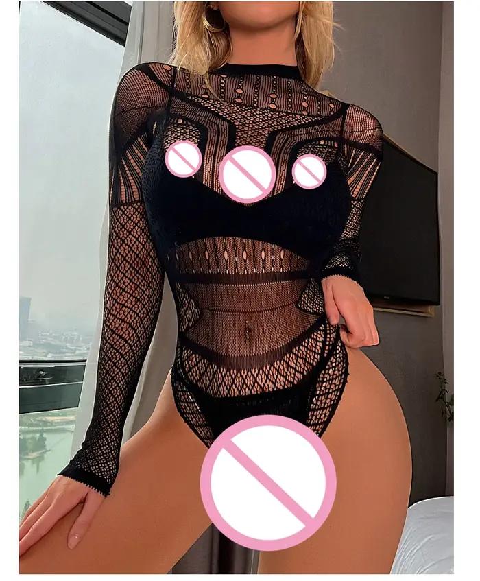 Lingerie féminine moulante en maille transparente, design éviter, style sexy et confortable pour femmes, occasions spéciales et romantiques