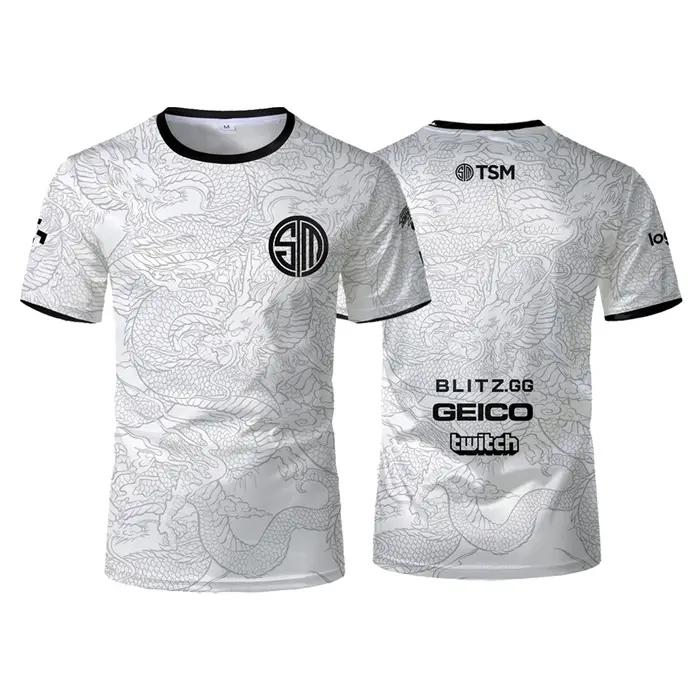 E-sport jeu équipe uniforme Tsm hommes formation respirant séchage rapide sport tops dragon motif mo