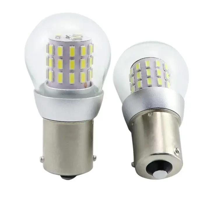 Ampoules LED S25 BA15S BA15D BAY15D 12-24V, lumière stroboscopique de Navigation P21W, Source de sta