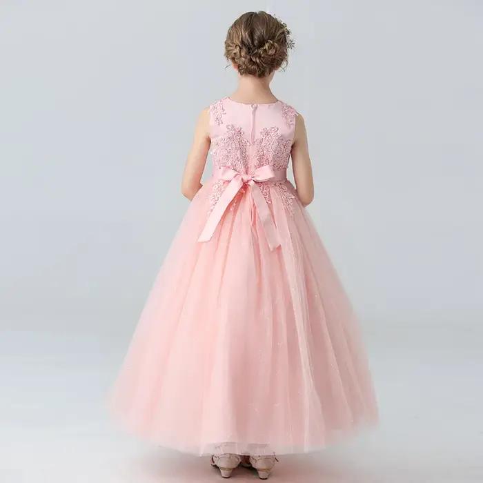BX683 enfants robes pour filles robe en dentelle robe princesse vêtements enfants formelle soirée fl