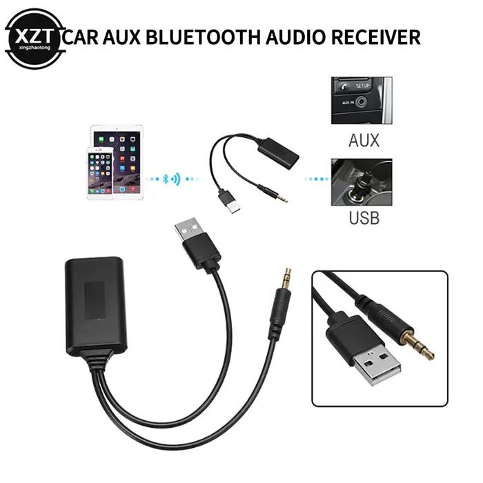 Récepteur Bluetooth pour autoradio, prise Jack 3.5mm, câble AUX-IN Aux, BT5.0, musique, adaptateur B