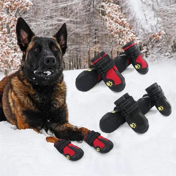 Chaussettes chaussures pour chien de taille moyenne 4 pièces/ensemble