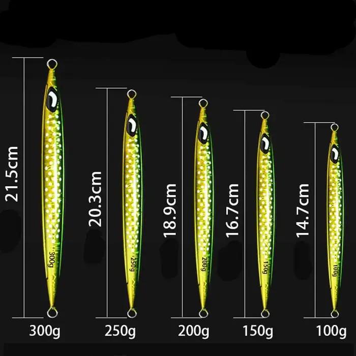 JIGGING PRO 100g 150g 200g 250g 300g Jigs métalliques pour eau salée, leurres de pêche en haute mer,