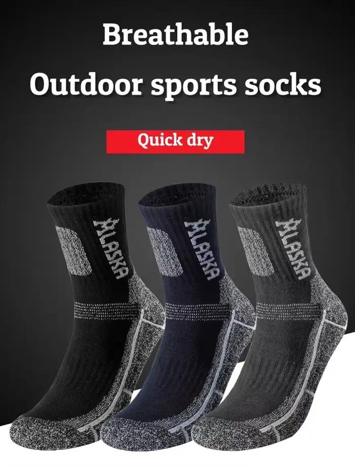 Chaussettes thermiques professionnelles chasse hiver - 2 paires running ski - Hommes sports outdoor chaudes