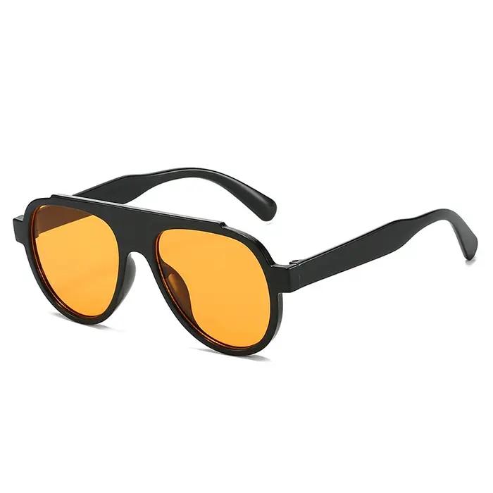 Lunettes de soleil rétro grand cadre 2024 pour hommes et femmes - Protection UV voyage
