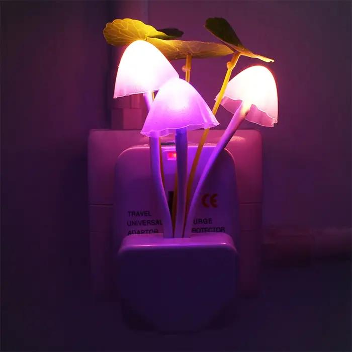 3 LED mur lumière-contrôle capteur veilleuses Induction rêve Fung champignon lampes maison chambre d