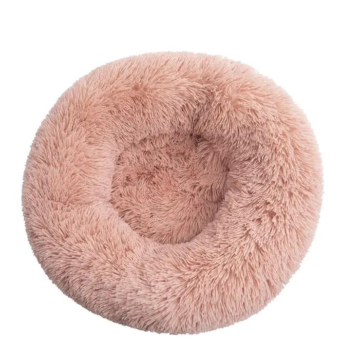 Lit orthopédique pour chien en forme de beignet