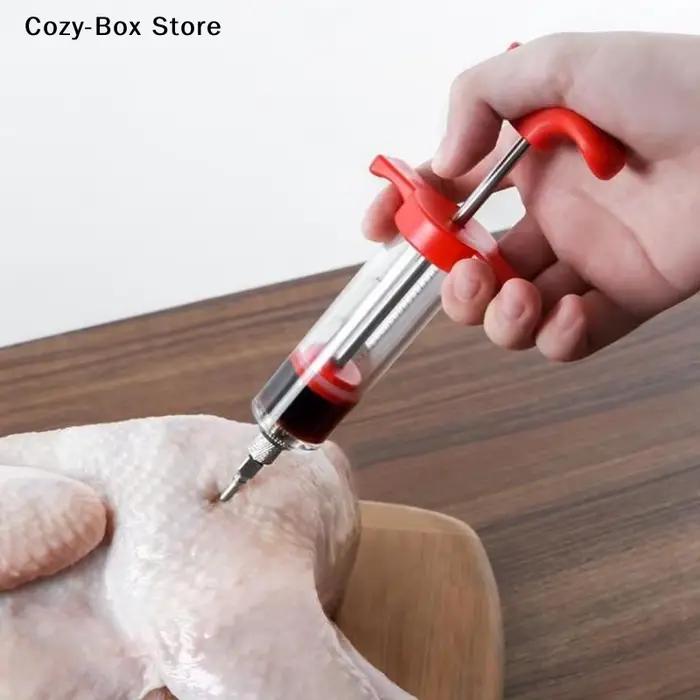 Seringue injectrice de marinade avec 3 aiguilles