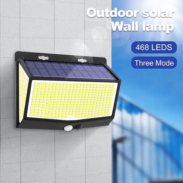 Lumière solaire extérieure 468/208/138 LED lumière solaire extérieure LED lumières de sécurité solai