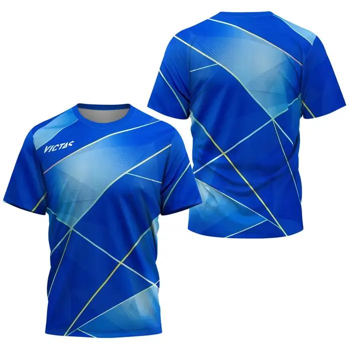 T-shirt pour homme, vêtements de sport de tennis de table, vêtements de fitness en plein air, t-shirt décontracté à manches courtes, col rond, t-shirt surdimensionné