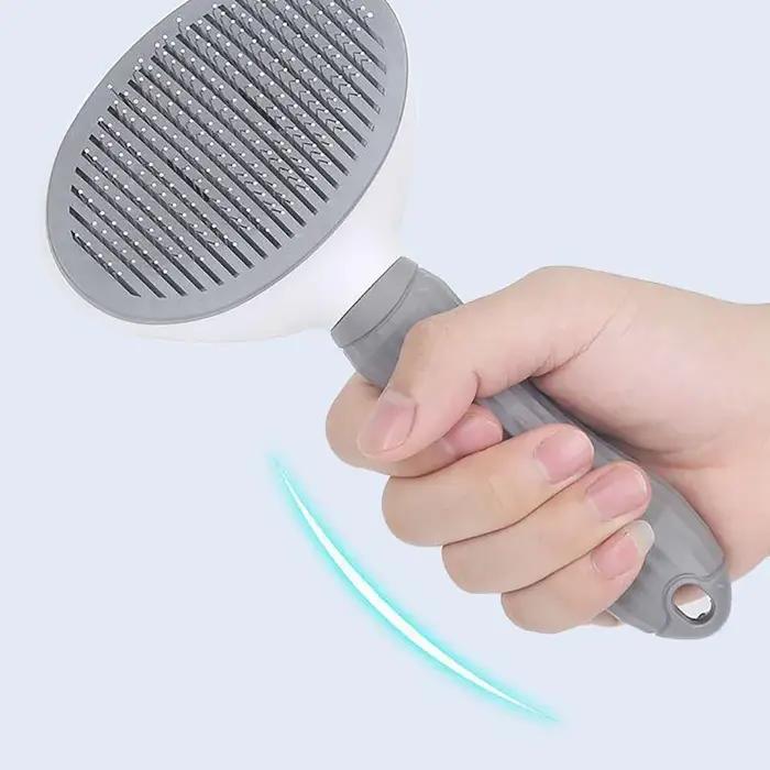 Brosse de toilettage pour chien avec bouton de nettoyage facile, peigne de massage pour animaux de c