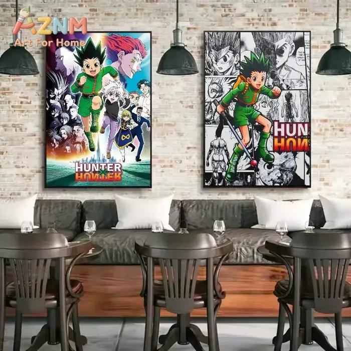 Affiche Anime Hunter x Hunter Peinture Toile Décoration Salon Art Murale Occasionnels Fan