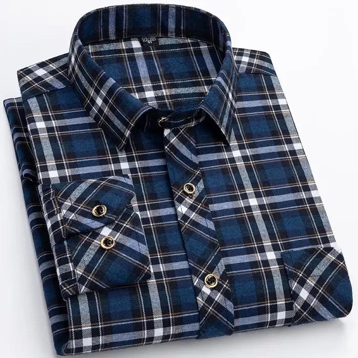 Chemise de glouton en coton pur décontractée et élégante avec motif plaid batik pour homme, idéale pour toutes les occasions et le quotidien