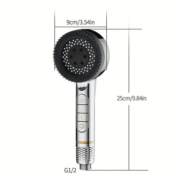 Pommeau de douche multifonction 4 vitesses avec filtre et joint d'eau - Accessoire salle de bain haute pression