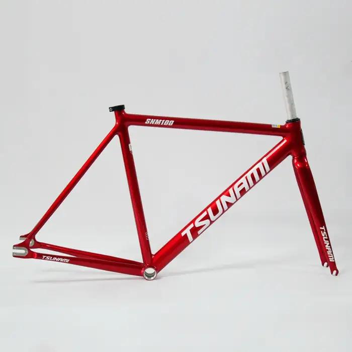 TSUNAMI SNM100 cadre 700C cadre à engrenages fixes en aluminium et piste de fourche Fixie vélo 49CM