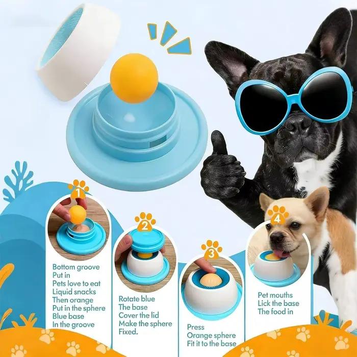 Bol à lécher anti-glissement en forme de boule pour chiens alimentation saine interaction ludique repas sûr et amusant pour chiens occassions spéciales