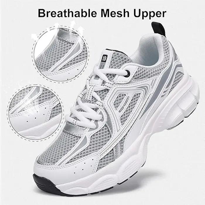 Baasploa-Chaussures de Course Rétro pour Femme, en Maille, à Lacets, de dehors, de Jogging, Décontra