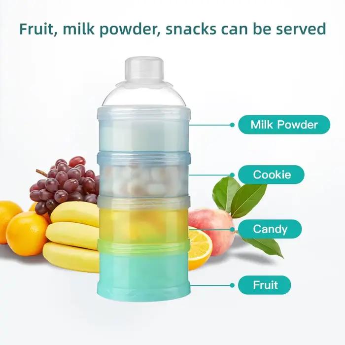 Boîte de stockage de lait en poudre Portable à 4 couches, alimentation pour bébé, collations aux fru