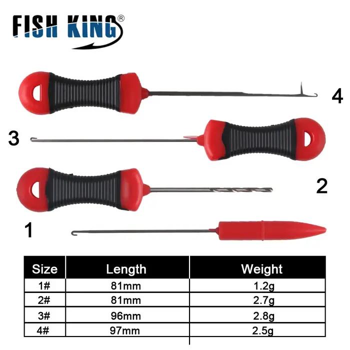 Kit d'accessoires de pêche à la carpe NGB : Aiguilles à bouillettes, outil de perçage d'appâts en ac