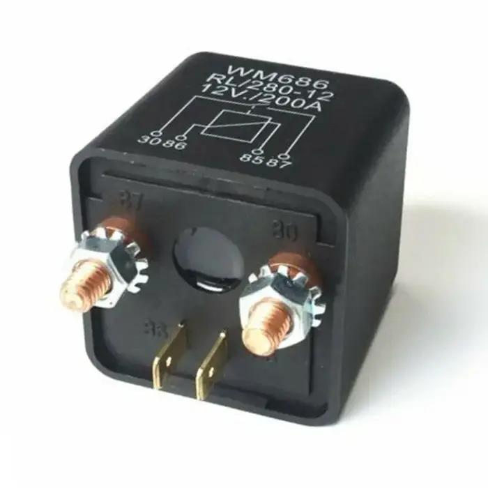 Relais de commutation de batterie universel 12V 200a, démarrage à 4 broches, double isolateur de bat
