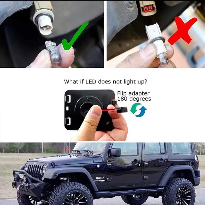 IJDM-Feux latéraux pour Jeep Wrangler JK 2007-2017, feux de position latéraux, clignotants ambre OEM
