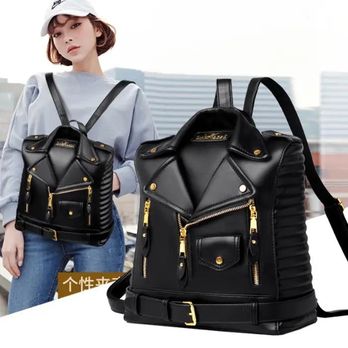 Anti-vol fermeture éclair femmes sac à dos 2026 moto épaule Jecket sac voyage grand sac à dos mode d