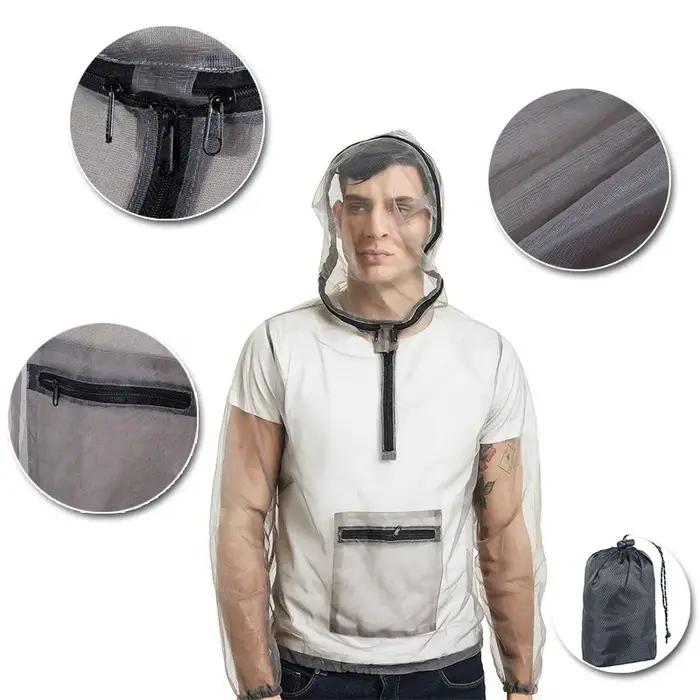 Veste de protection respirante anti-insectes avec maille anti-moustiques pour randonnée pêche sauvage femmes hommes activités plein air