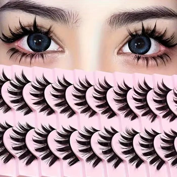 Outils de maquillage épais pour les yeux, 2 boîtes de 20 paires d'extensions de légumineuses et de p