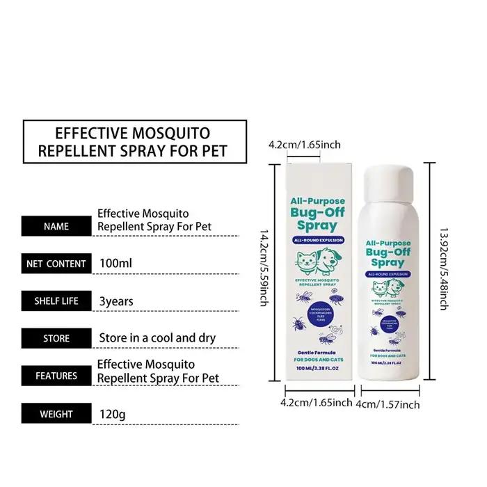 Spray répulsif anti-insectes pour animaux de compagnie
