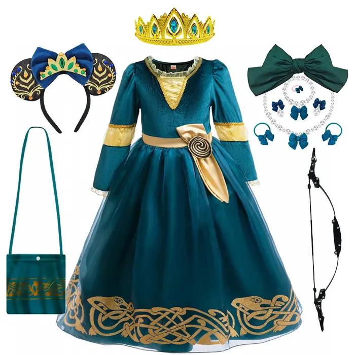 Robe de princesse Merida pour enfants