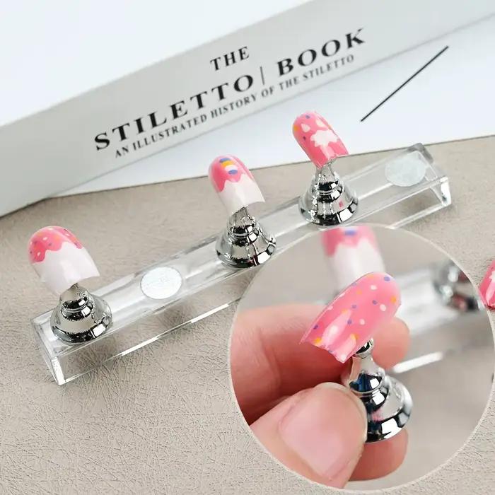 Support magnétique pour ongles à pression, 5 pièces, présentoir de faux ongles, support de pratique