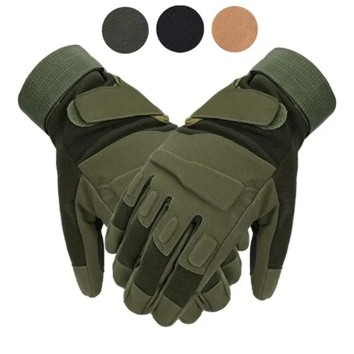 Gants tactiques chasse plein doigts - Gants de tir paintball airsoft et vélo outdoor anti-dérapants