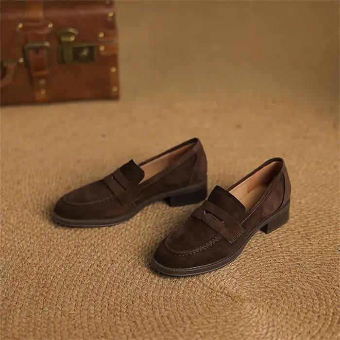 FEDONAS 2025 daim cuir bout rond Med talon printemps chaussures Mature doux rencontres femmes pompes grande taille burea