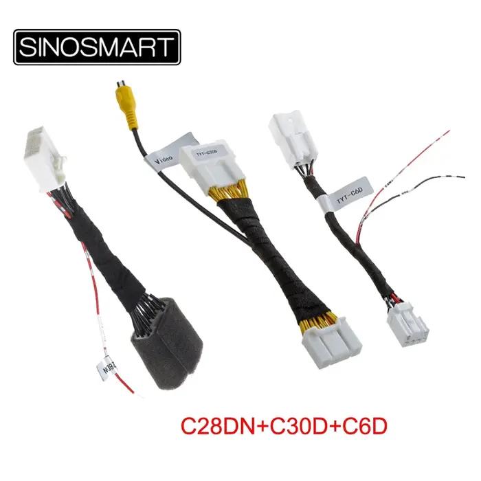 Adaptateur de câble de caméra de recul SINOSMART pour Toyota RAV4 Camry Corolla Prado Avalon C-HR 20
