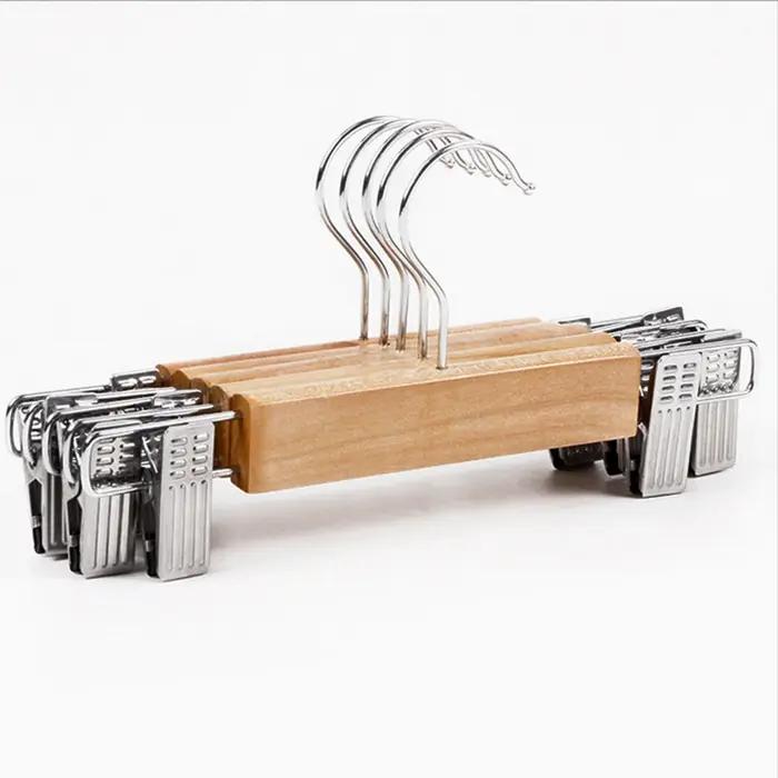 Pince de surintendant en bois massif pour adultes, pince à vêtements, cintre, T1, 5 pièces