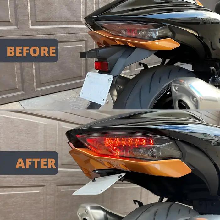 Support de plaque d'immatriculation en alliage d'aluminium anodisé noir pour Suzuki GSX1300R Hayabusa 2022 2023 2024 2025 2026 élégant à offrir pour améliorer l'esthétique et la sécurité de la moto