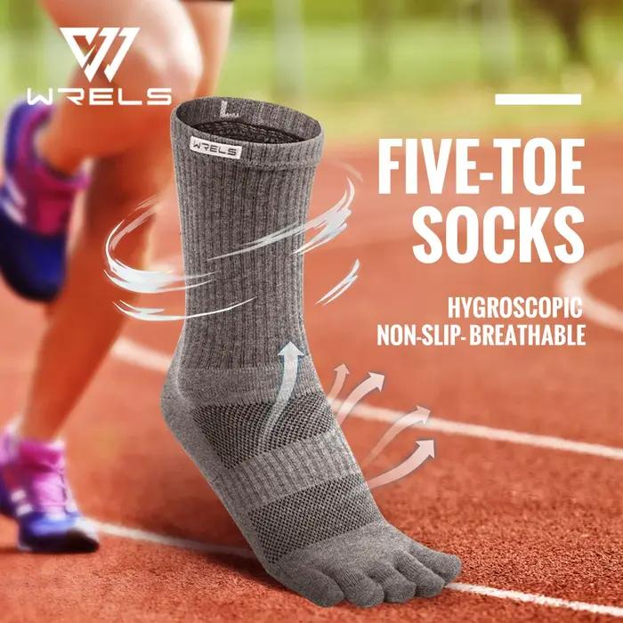 Chaussettes cinq doigts sport chasse WRELS - Support voûte plantaire pour randonnée active