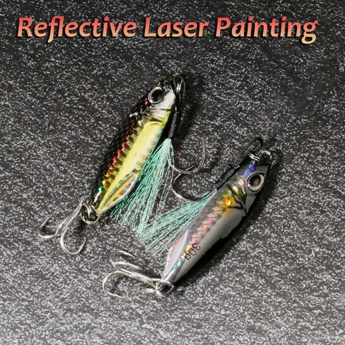 Leurre de pêche au gabarit en métal 10g 20g 30g 40g Shore Casting Swimbait cuillère Spiner Laser LAK