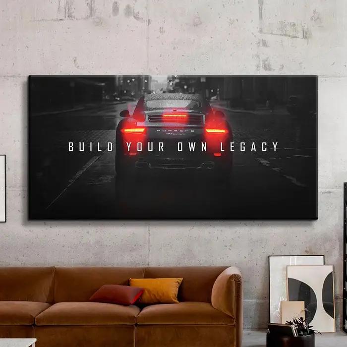 Chase Your Dream – toile et affiche de motivation de voiture de sport de luxe