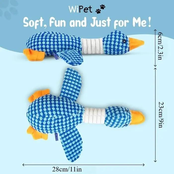 Jouets en peluche amusants en forme de canard et de chien, jouet sonore pour chiot, jouet à mâcher en forme d'oie sauvage pour chiens de petite, moyenne et grande taille, pour le nettoyage des dents