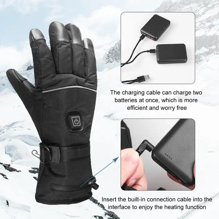 Gants chauffants électriques chasse hiver - Thermiques rechargeables 5000mAh écran tactile chauffe-mains