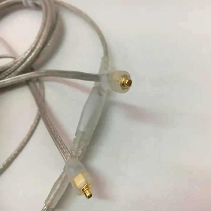 Pour Shure SE215 SE315 SE425 SE535 écouteurs accessoires 1.6M clair double sortie câble Audio détach