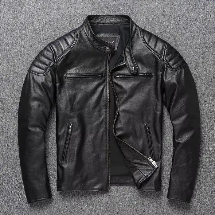 2025 nouvelle veste en cuir hommes veste en polyuréthane pour hommes motard moto veste en polyurétha
