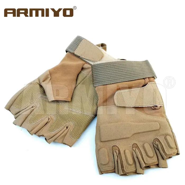 Gants tactiques demi-doigts Armiyo pour chasse pêche tir airsoft et sports outdoor