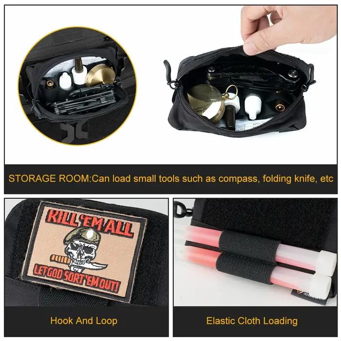 Poche admin tactique IDOGEAR MOLLE, sac ceinture multifonction pour EDC chasse